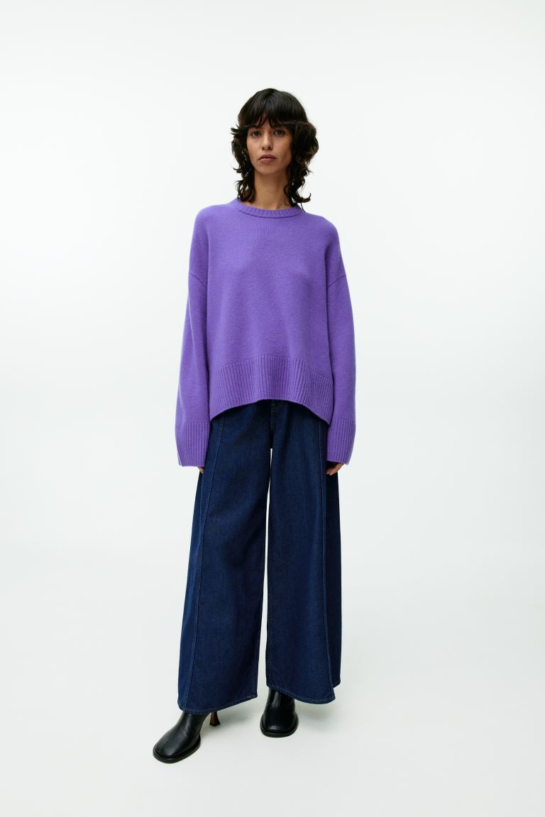 цена Повседневный кашемировый свитер H&M, фиолетовый