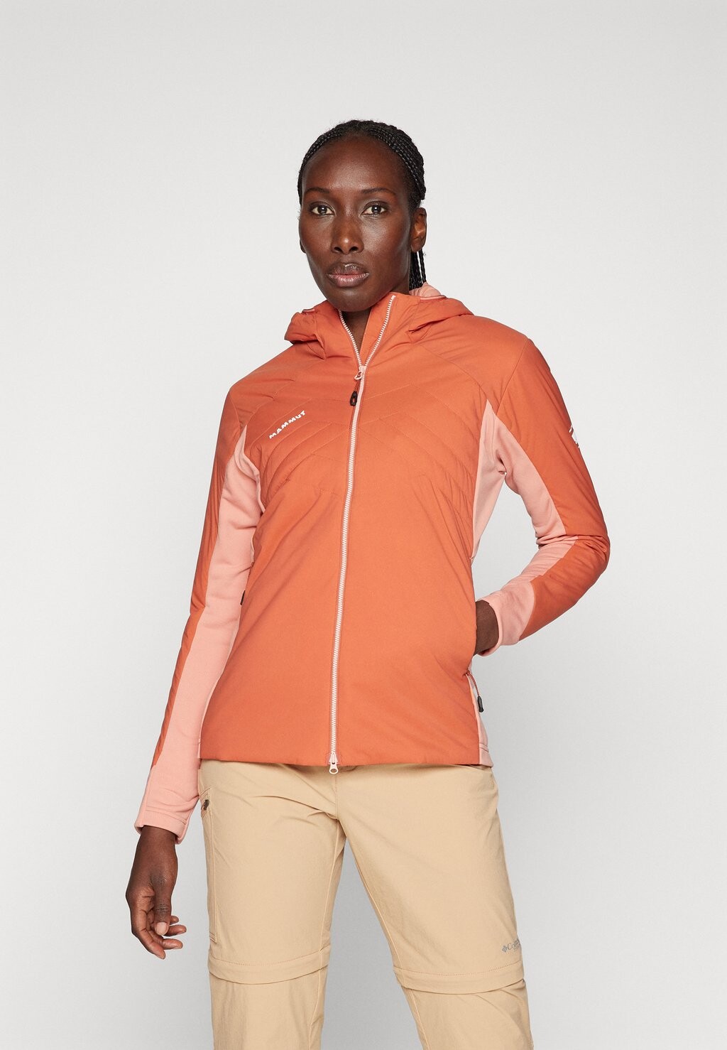 

Куртка Softshell RIME LIGHT FLEX HOODED JACKET WOMEN Mammut, цвет brick-quartz dust