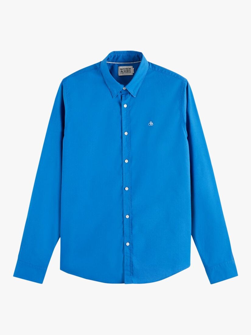 

Рубашка из поплина из органического хлопка Scotch & Soda, синяя