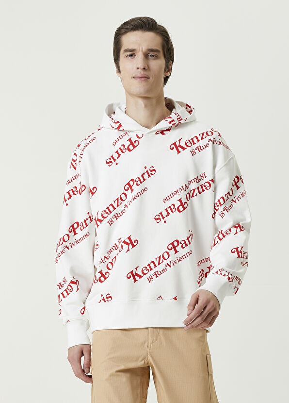 

Толстовка с капюшоном и логотипом Kenzo, белый