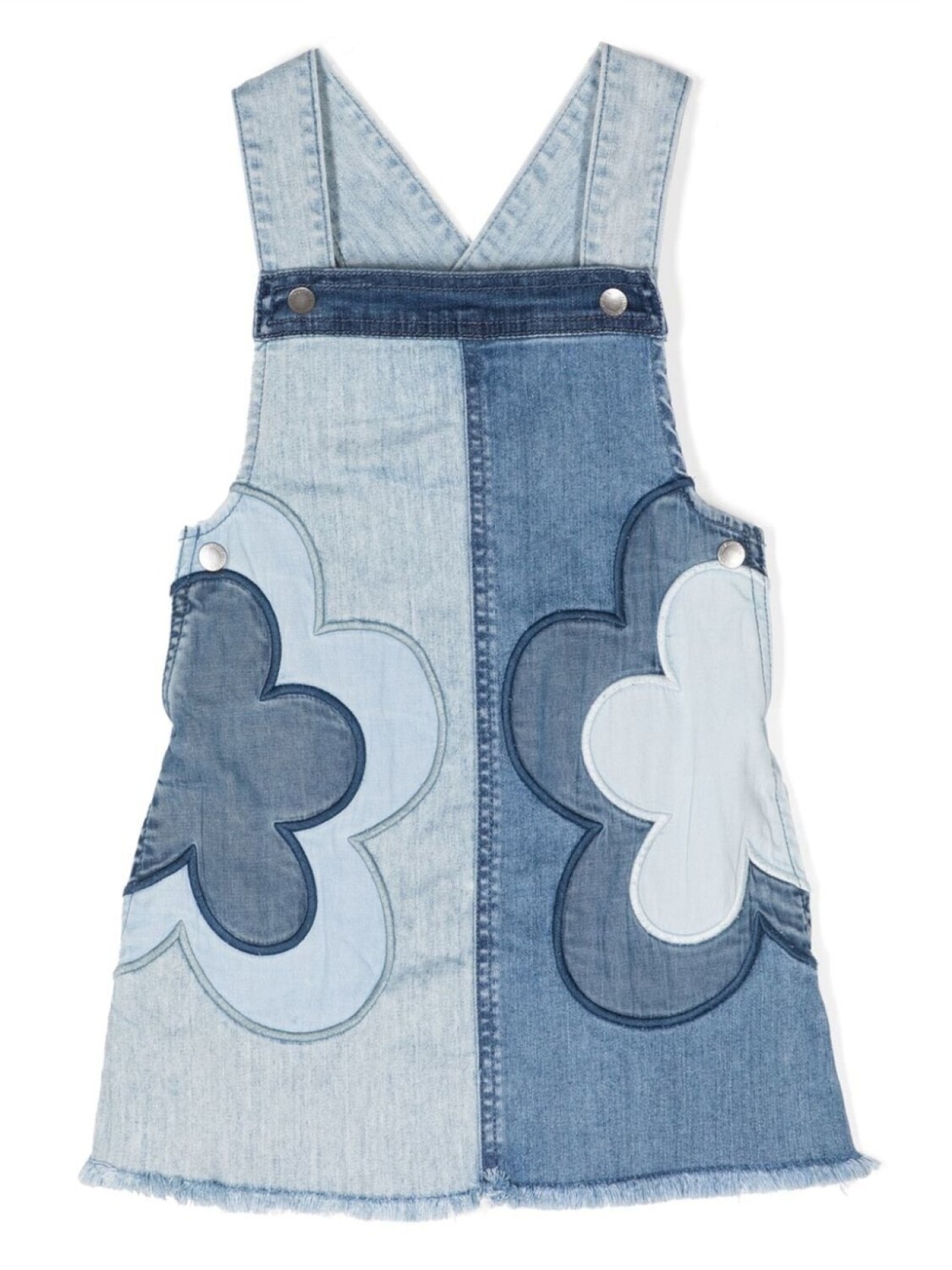 

Stella McCartney Kids джинсовое платье в технике пэчворк, синий