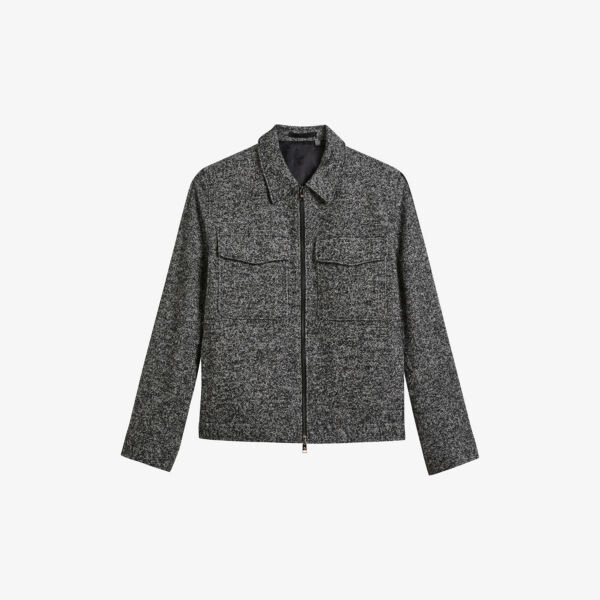 

Рубашка Pabay из смесовой шерсти Ted Baker, черный