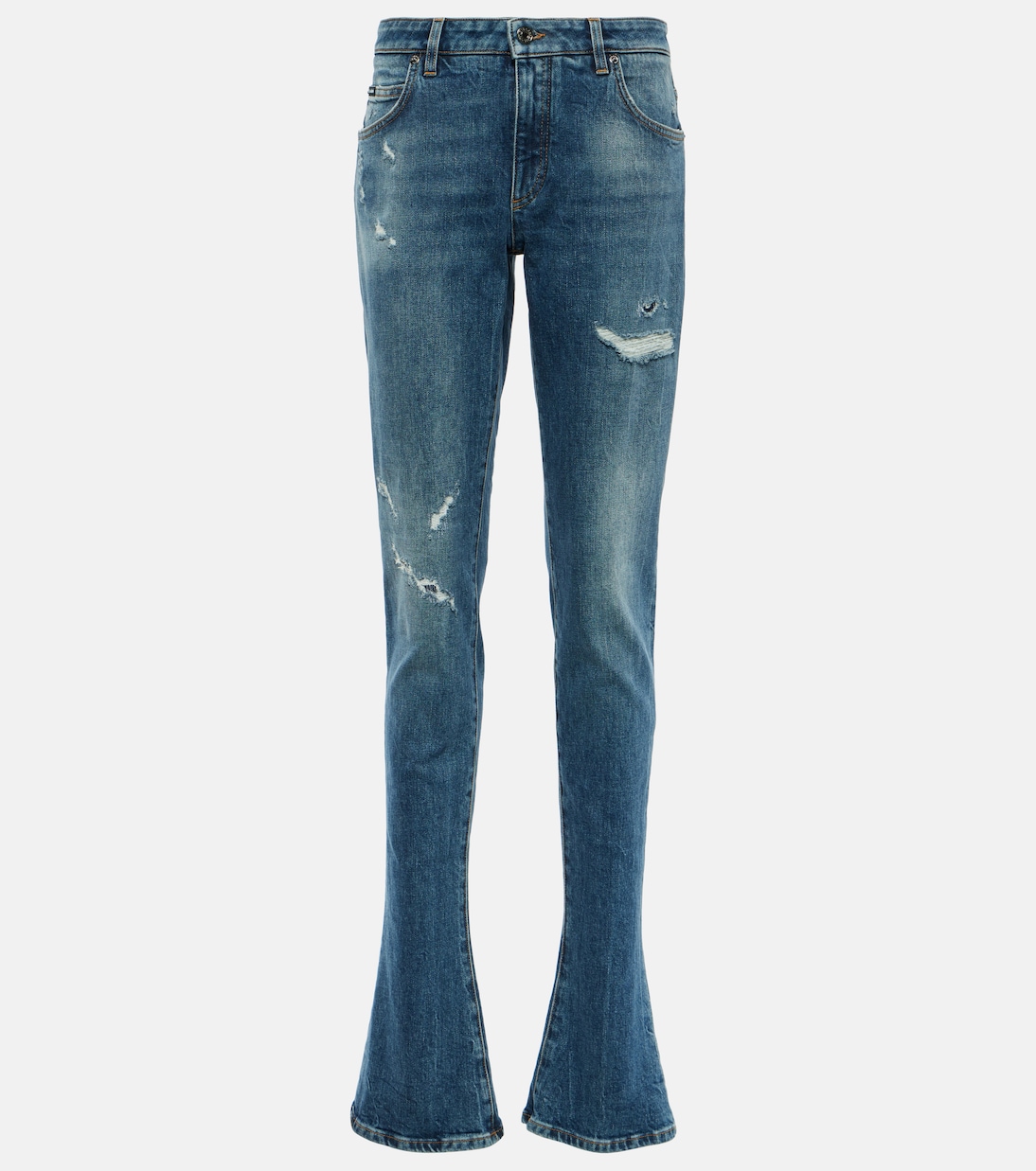Расклешенные джинсы с высокой посадкой Dolce&Gabbana, синий джинсы расклешенные с высокой посадкой s синий