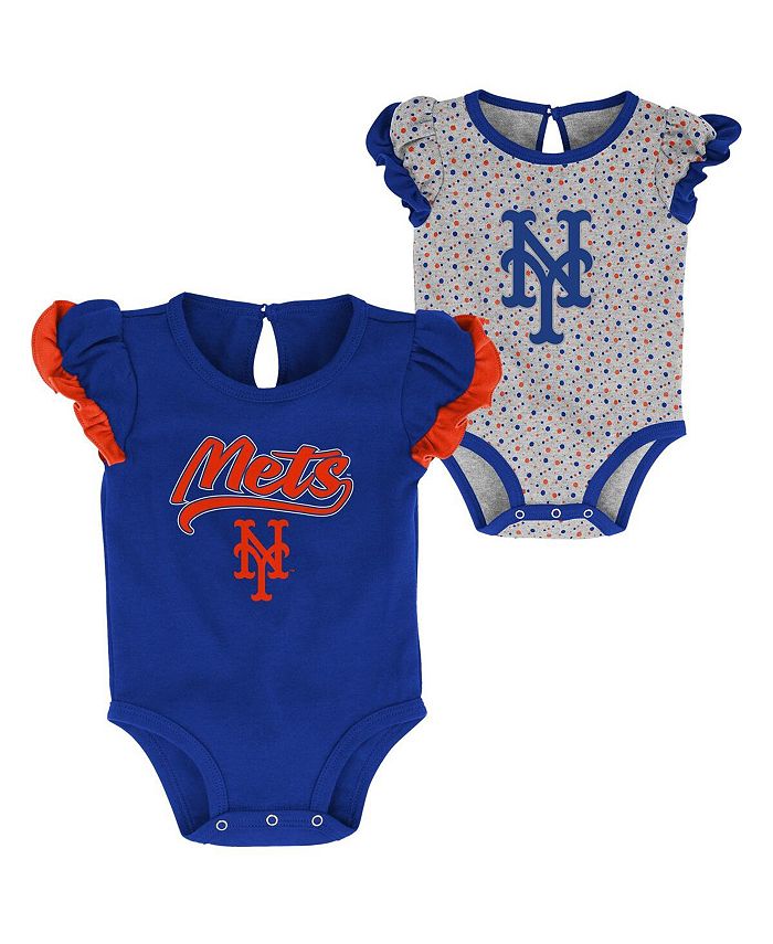 Набор из двух боди Royal, Heathered Grey New York Mets Scream and Shout для новорожденных Outerstuff, синий мини юбка с цветочными рюшами allison new york цвет pink floral