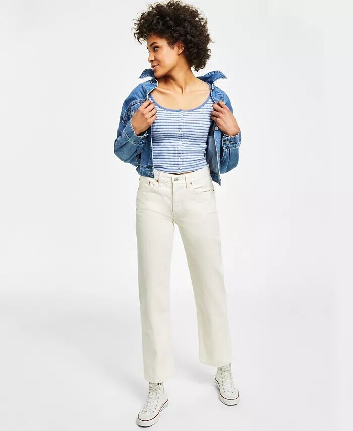 

Классические прямые джинсы с высокой посадкой Low Pro Levi's, белый