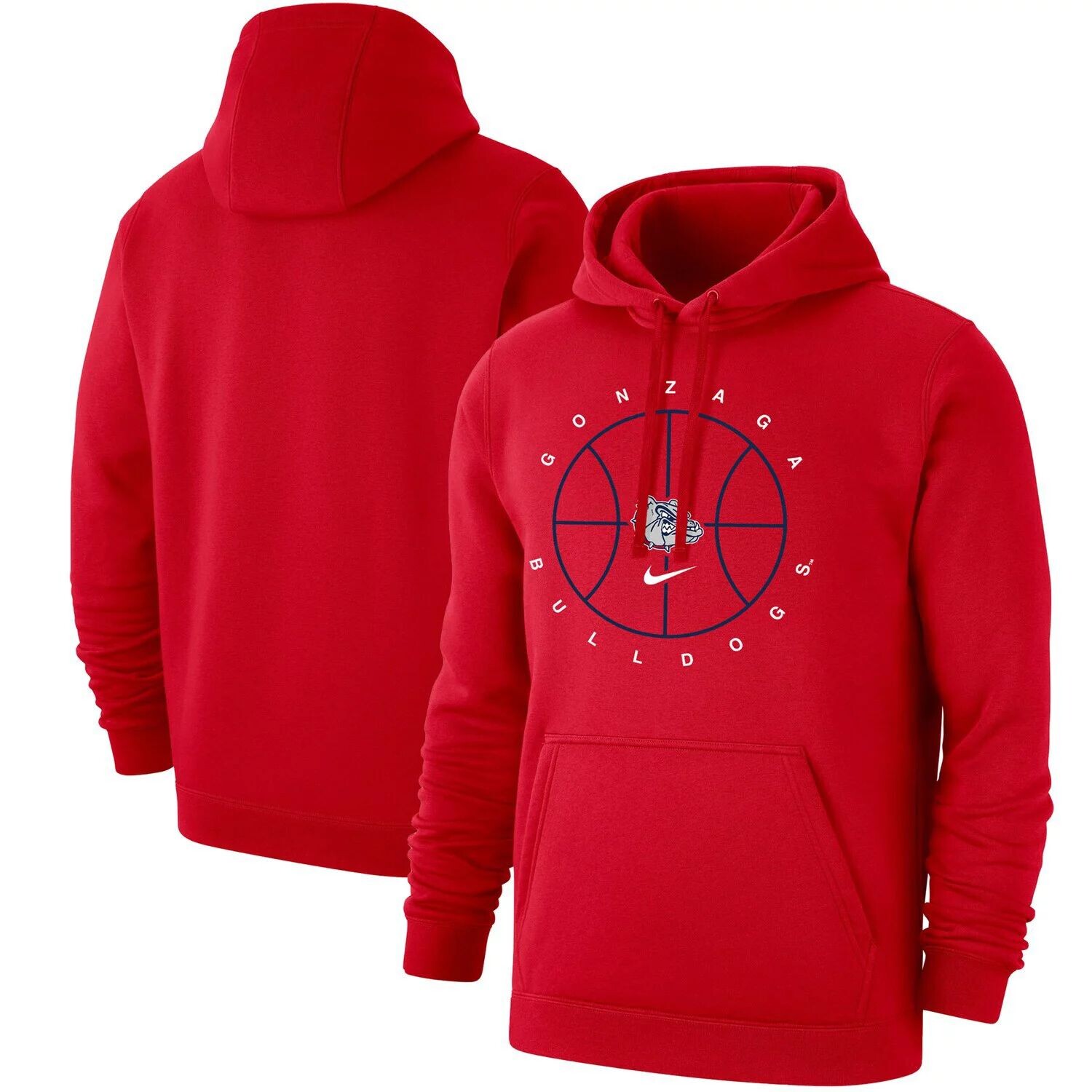 

Мужской красный флисовый пуловер с капюшоном Gonzaga Bulldogs Basketball Icon Club Nike
