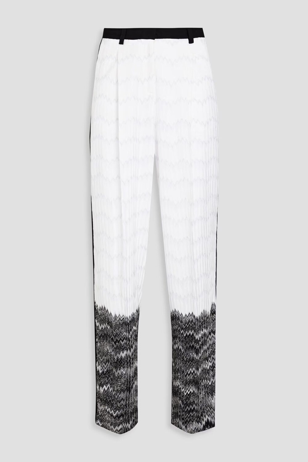 

Прямые брюки металлизированной вязки крючком Missoni, белый
