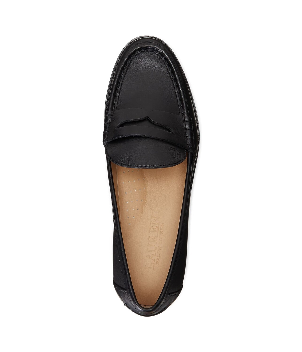 

Лоферы LAUREN Ralph Lauren Wren Burnished Leather Penny Loafer, черный