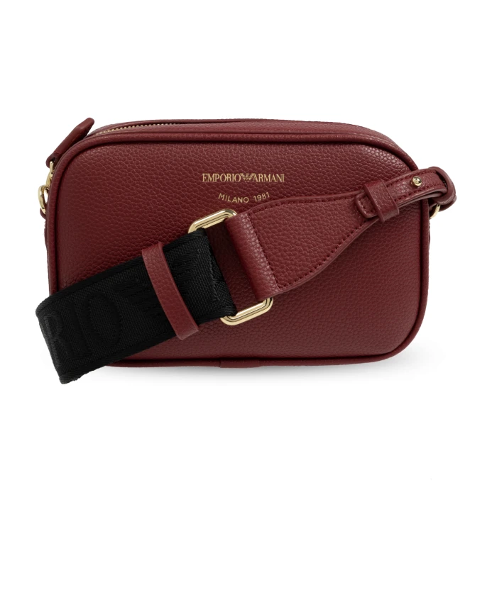 

Сумка через плечо с принтом логотипа Emporio Armani, красный