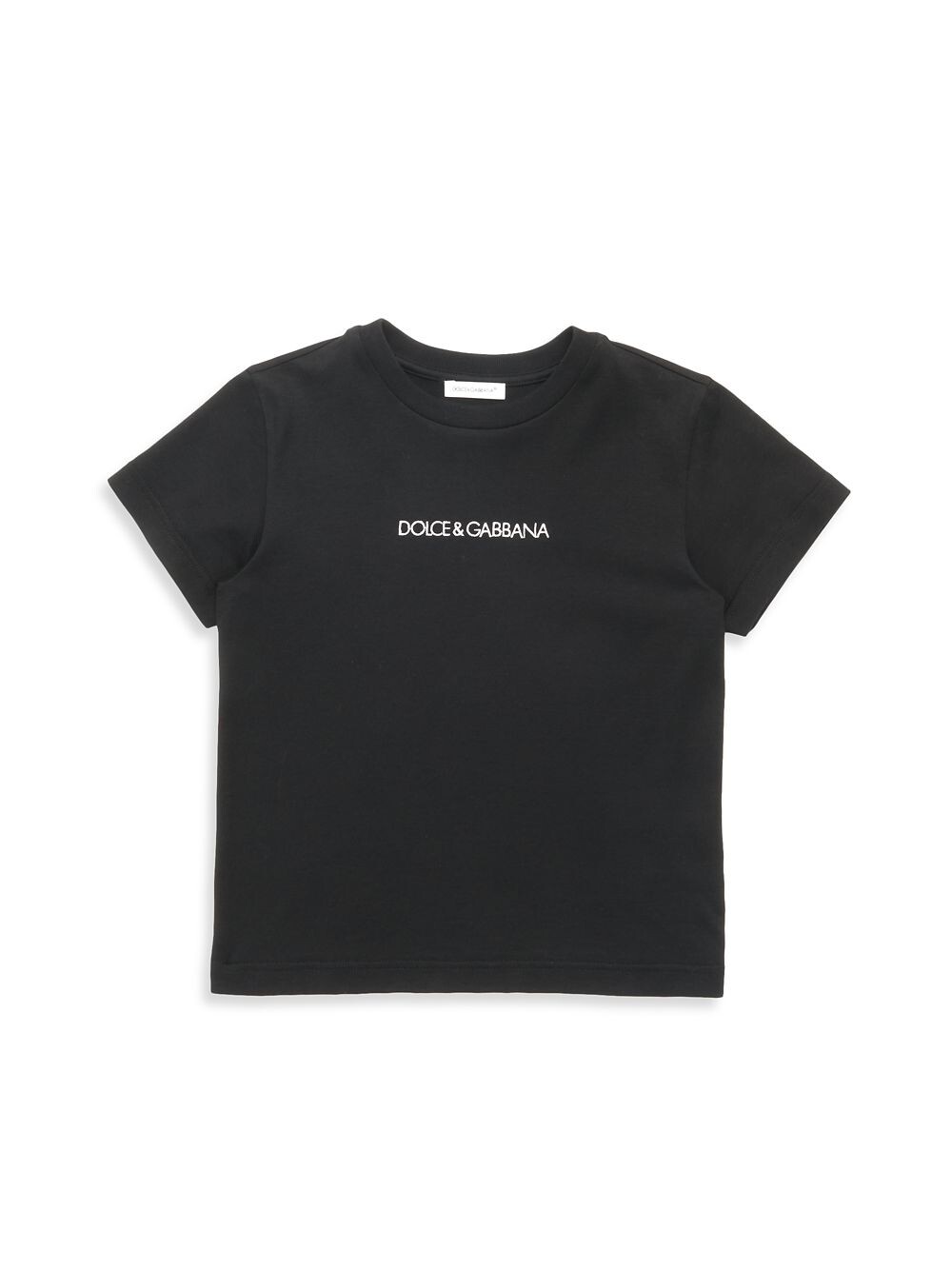 

Хлопковая футболка с логотипом Little Kid's & Kid's DOLCE&GABBANA, черный