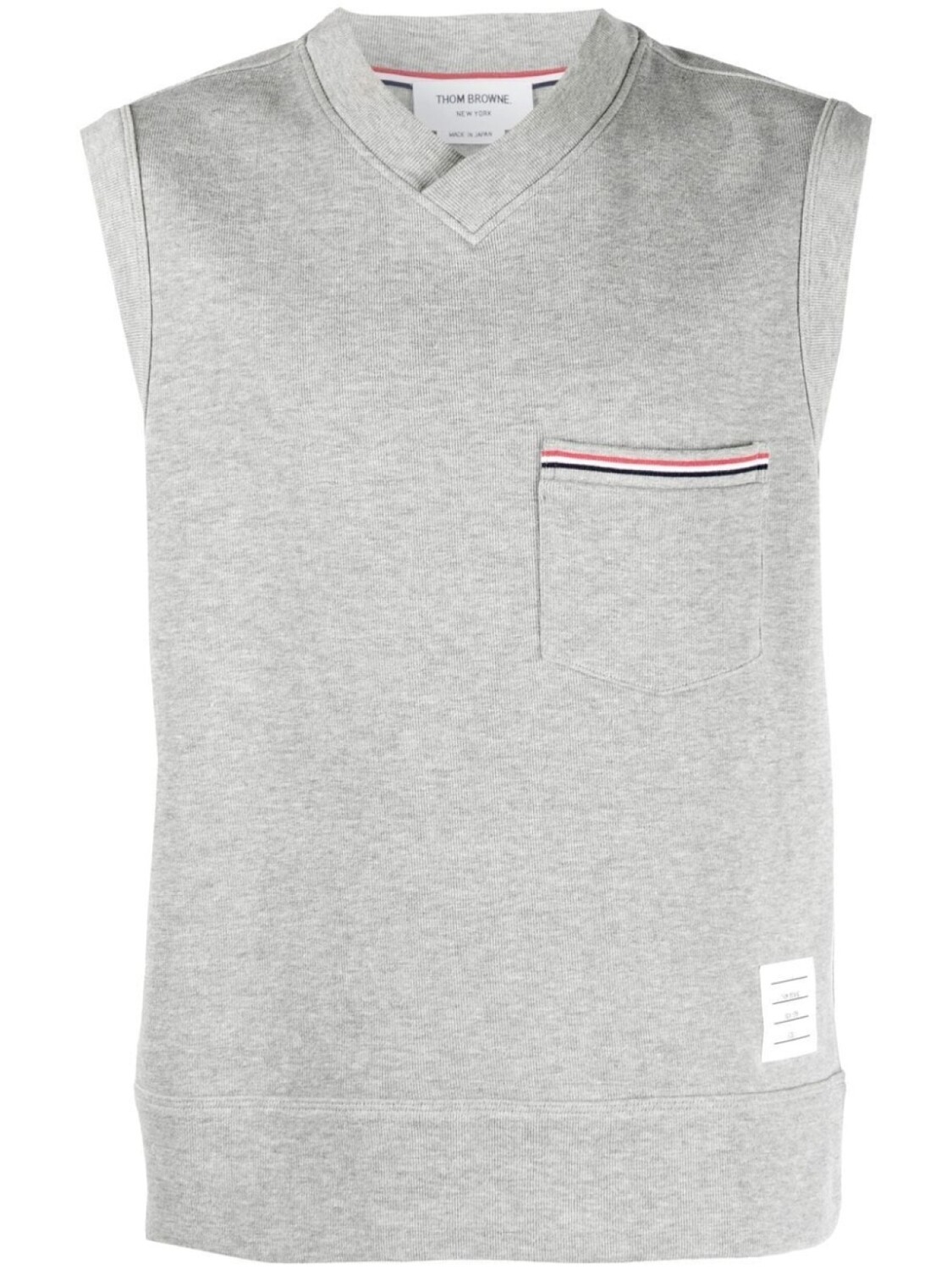 

Thom Browne RWB-stripe cotton vest, серый