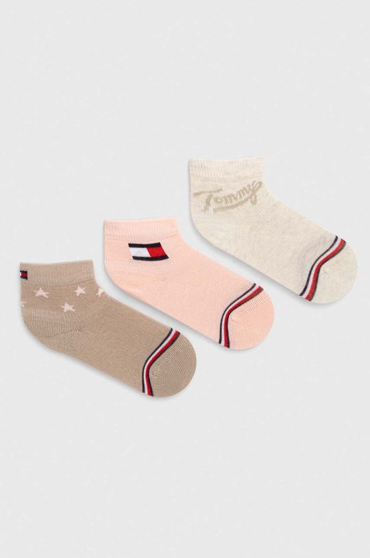 цена 3 пары детских носков Tommy Hilfiger, розовый