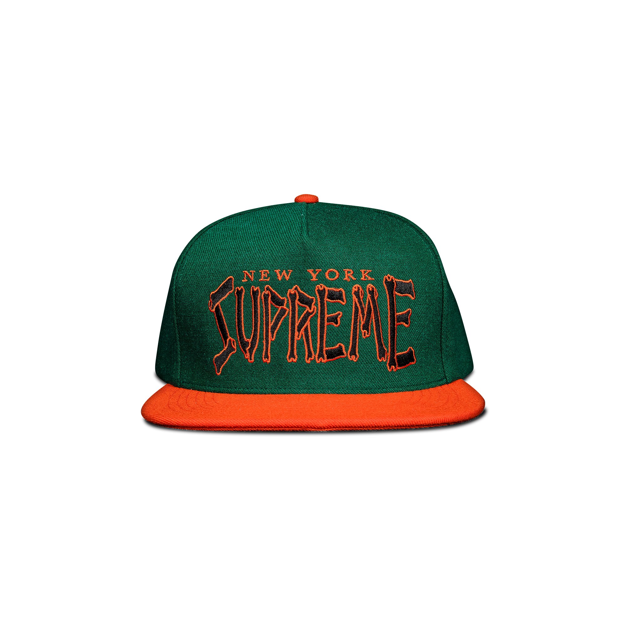 Пятипанельный логотип Supreme Bones, зеленый пятипанельный логотип supreme bones черный