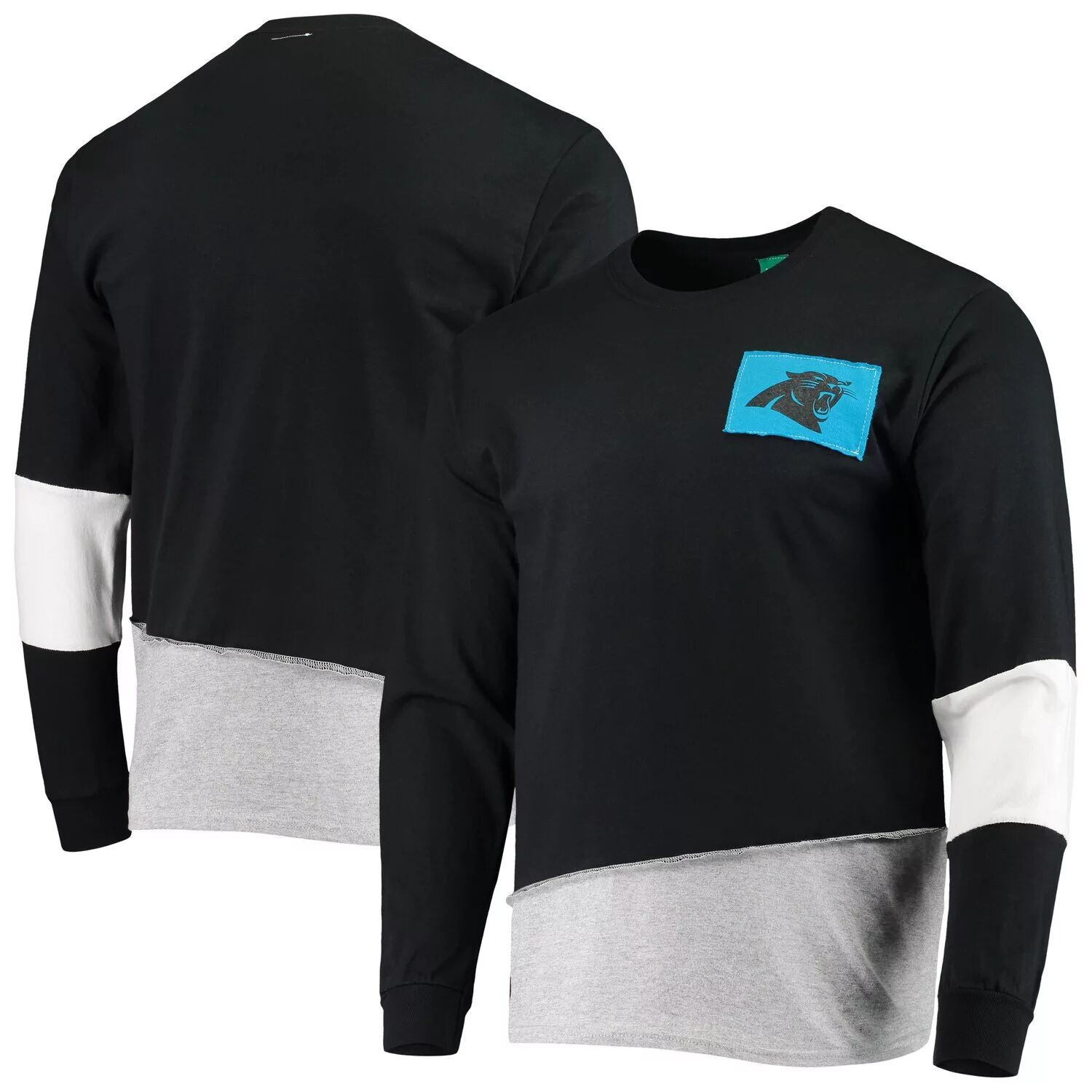

Мужская футболка Refried Apparel Black Carolina Panthers Angle с длинным рукавом