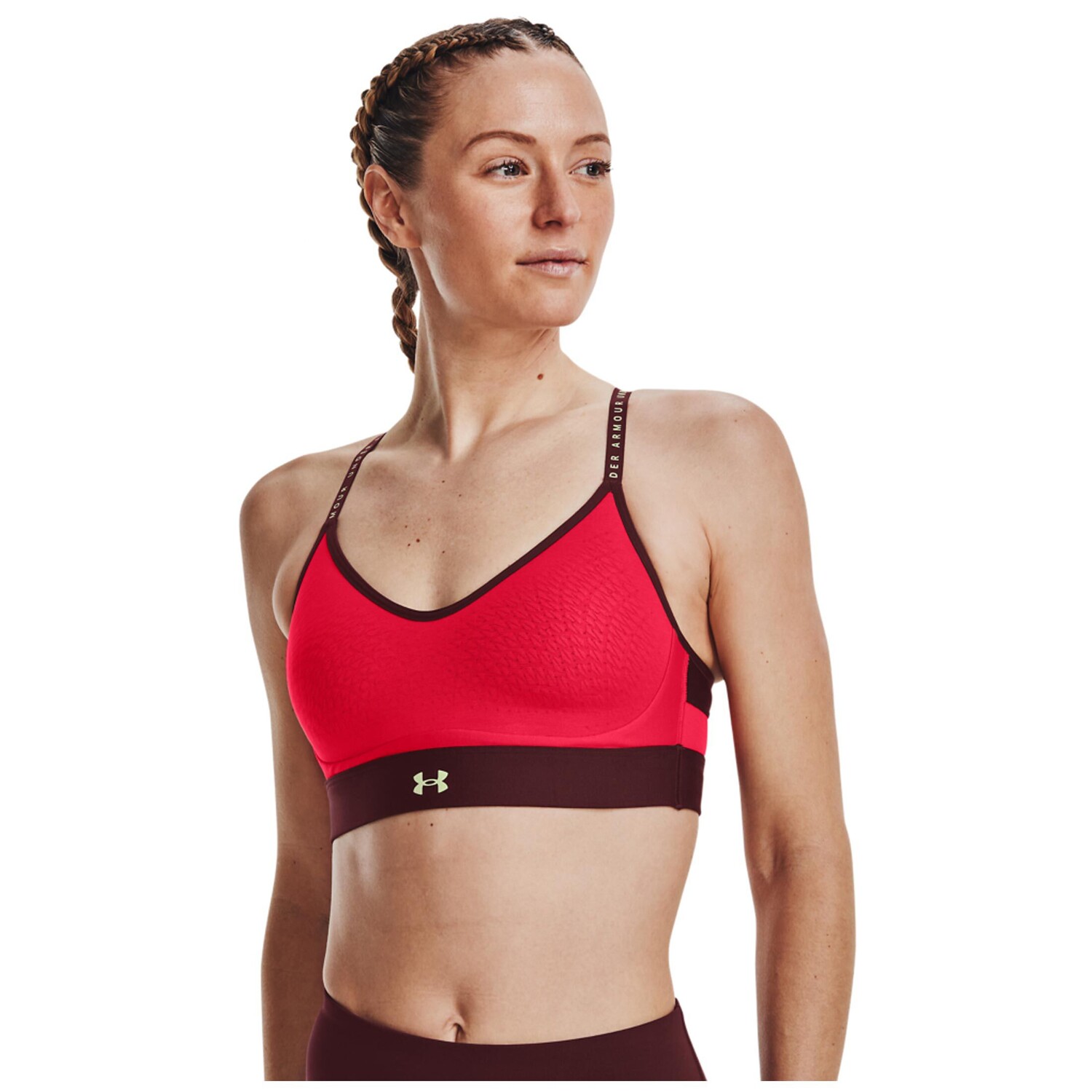 

Бюстгальтер Under Armour Sport BH Infinity Low, цвет altrosa/lila