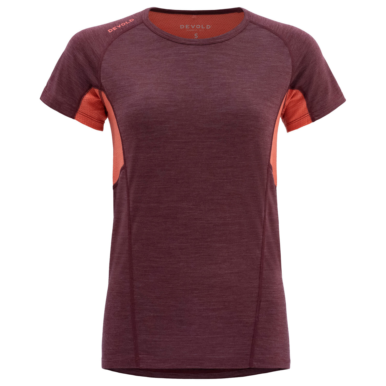 

Рубашка из мериноса Devold Women's Running Merino 130 T Shirt, цвет Port