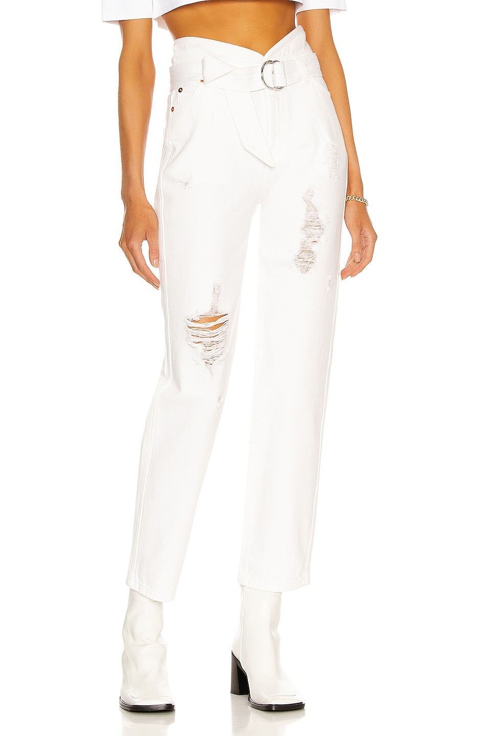 

Брюки Marissa Webb Travis Denim, цвет Off White Stone Wash
