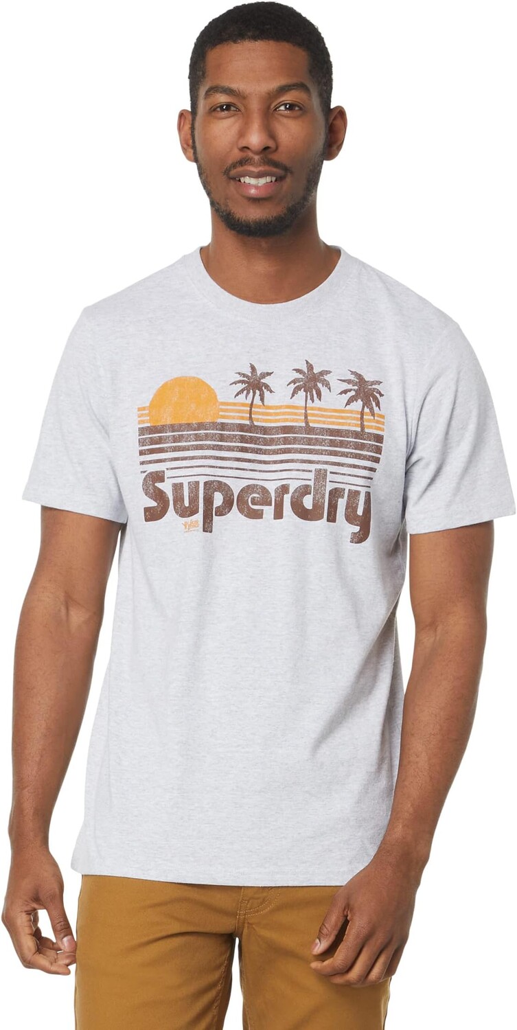 

Винтажная футболка для отдыха на природе Superdry, цвет Cozy Light Grey Marl