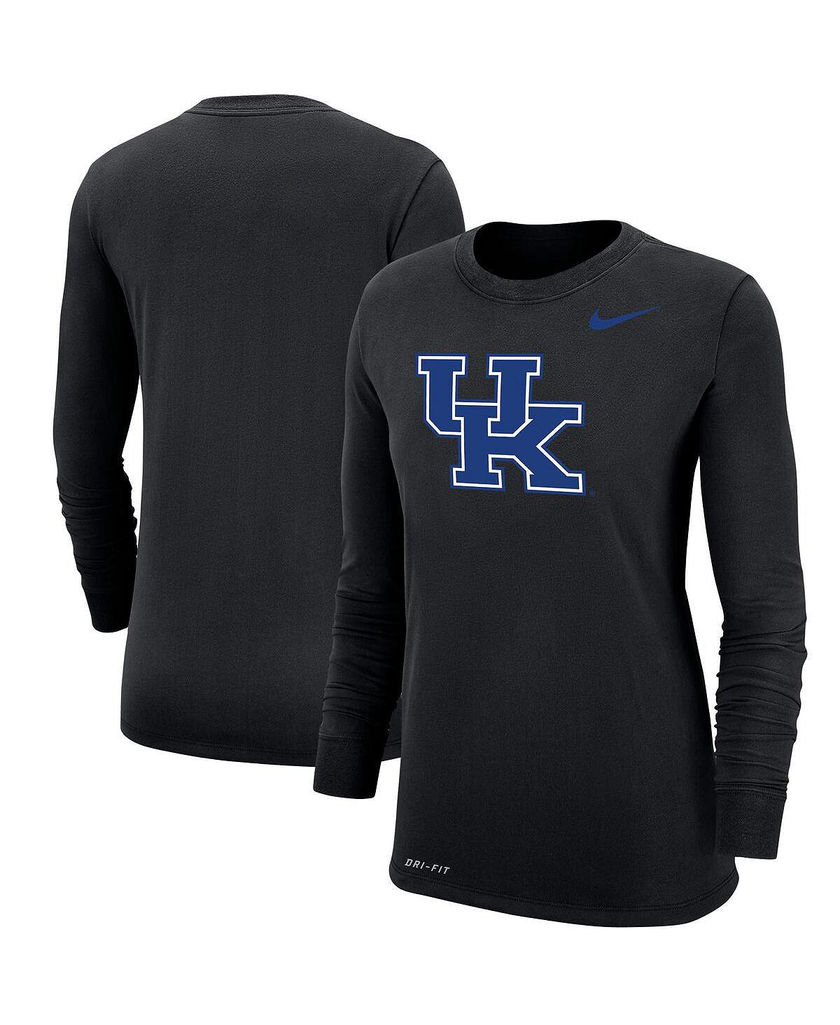 

Черная женская футболка с длинным рукавом и логотипом Kentucky Wildcats Nike, черный