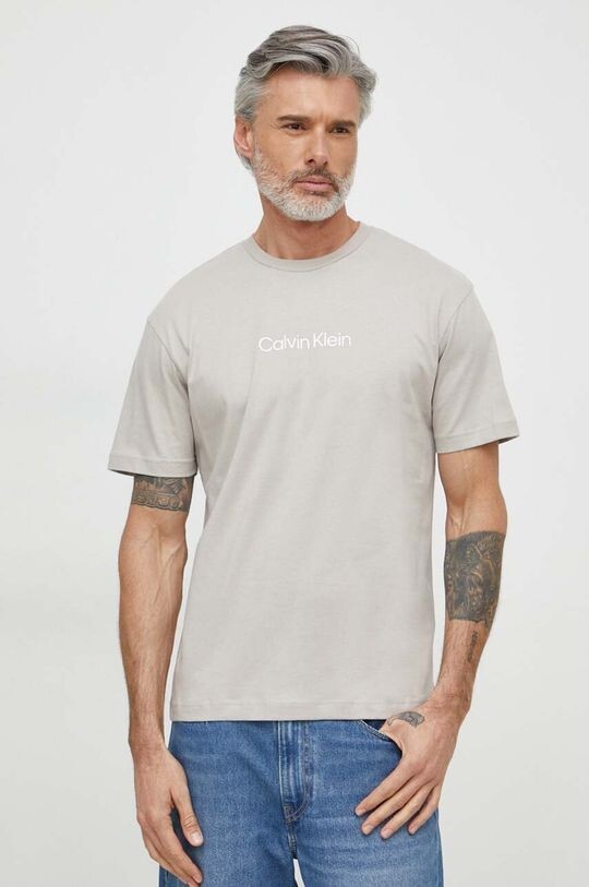 

Хлопковая футболка Calvin Klein, серый