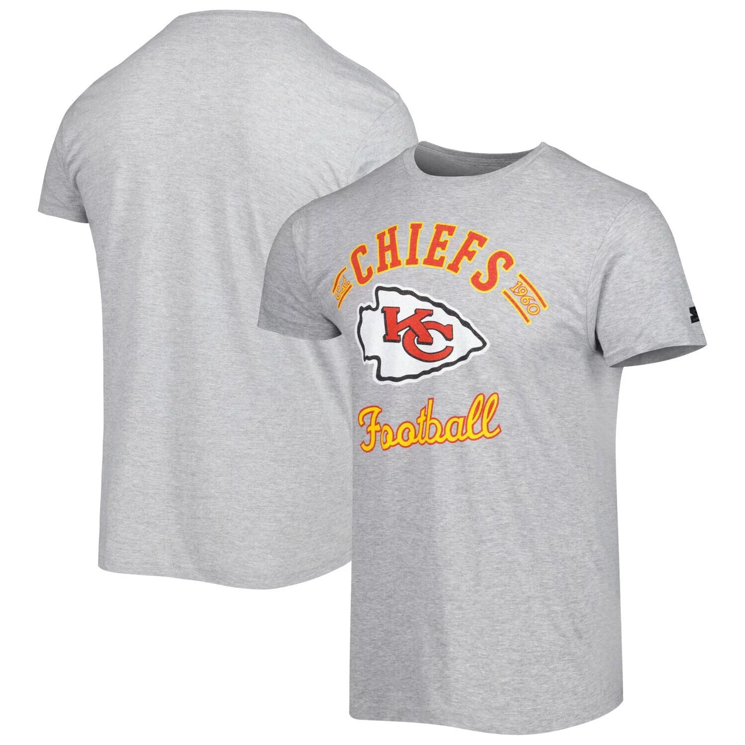 

Мужская серая футболка с принтом Kansas City Chiefs Prime Time Starter