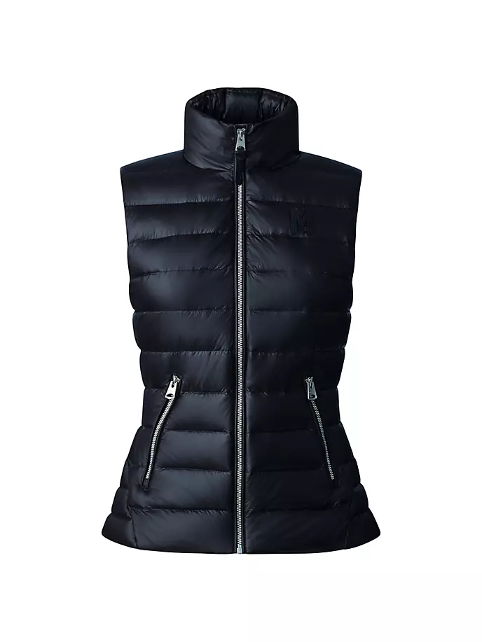 

Легкий пуховый жилет Karly Sateen Mackage, черный