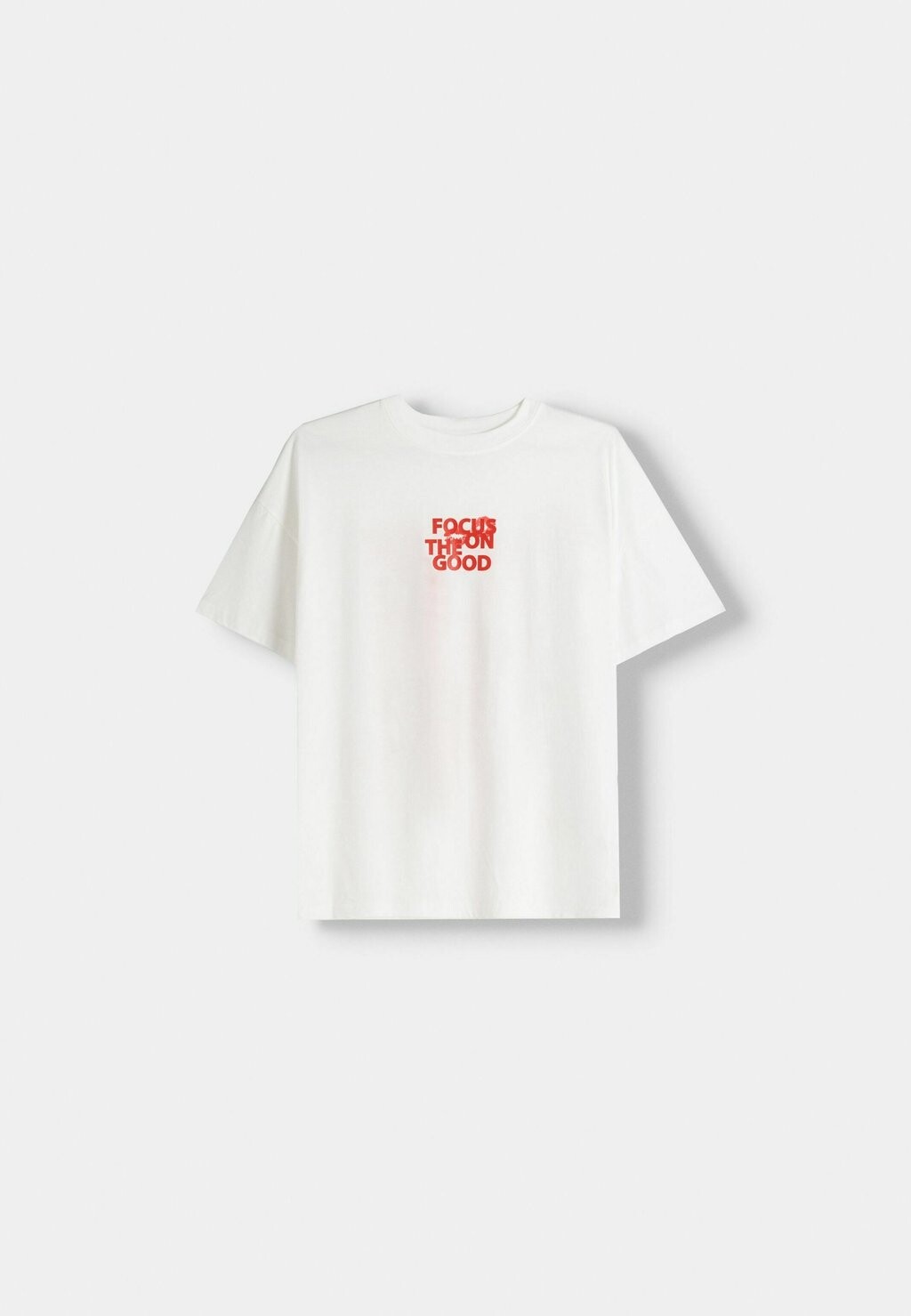 

Принт на футболке Bershka, белый