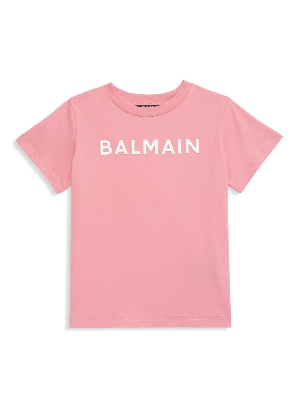 

Хлопковая футболка с логотипом для маленьких девочек и девочек Balmain, розовый