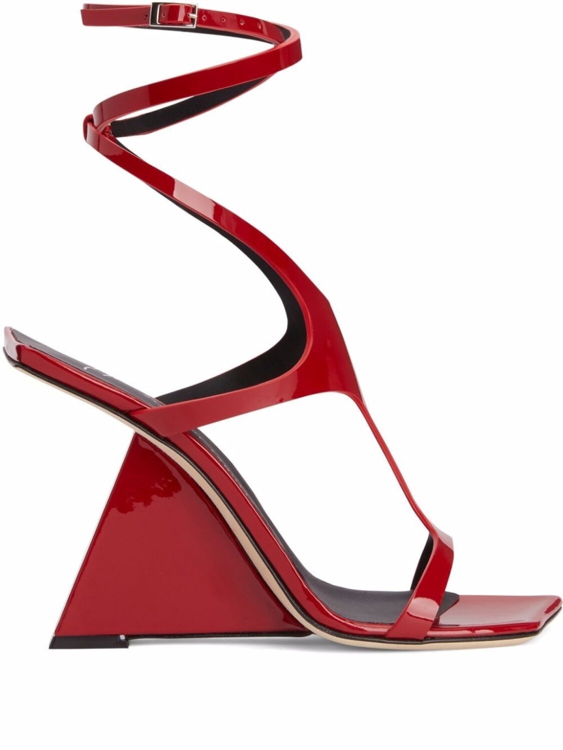 

Giuseppe Zanotti босоножки на скульптурном каблуке, красный