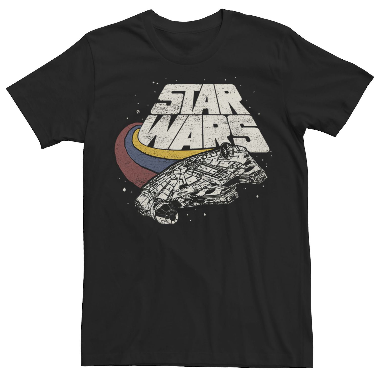 Мужская футболка с ситуациями полосками «Звездные войны: Сокол тысячелетия» Star Wars, черный мужская футболка с картой таро сокол тысячелетия звездные войны star wars