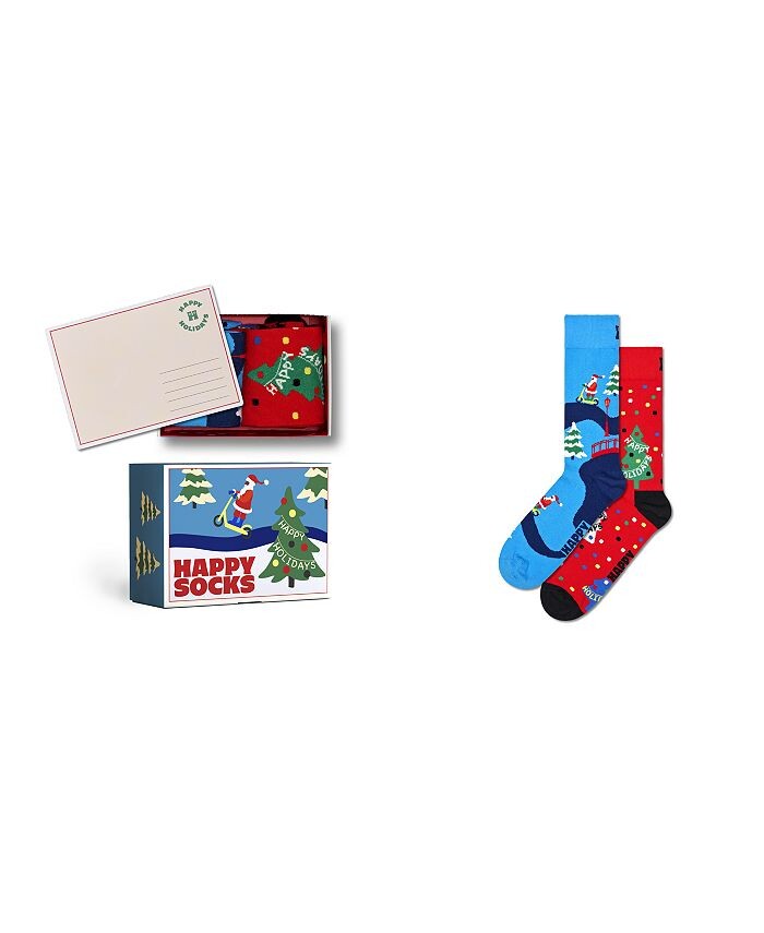 

Подарочный набор мужских носков Happy Holidays, 2 шт. Happy Socks, мультиколор