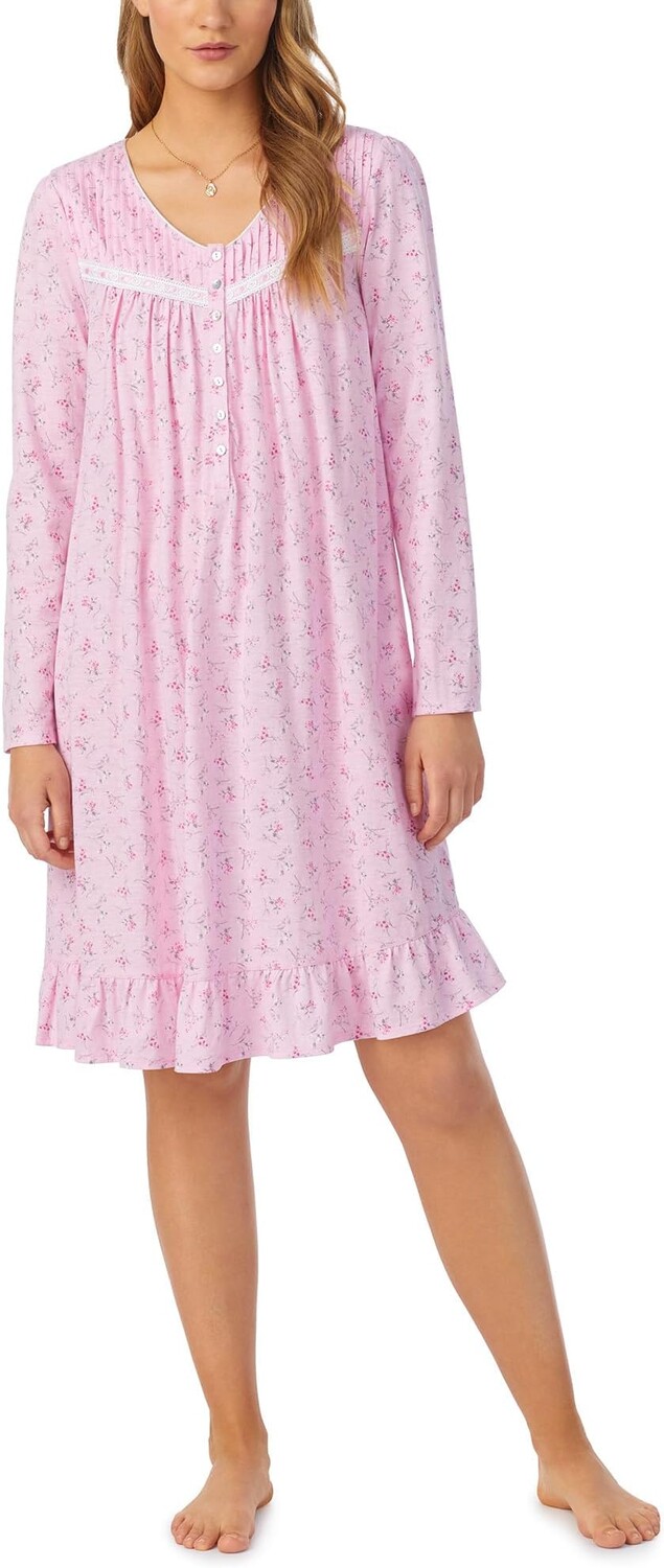 

Короткое платье с длинными рукавами Eileen West, цвет Pink Ground Floral