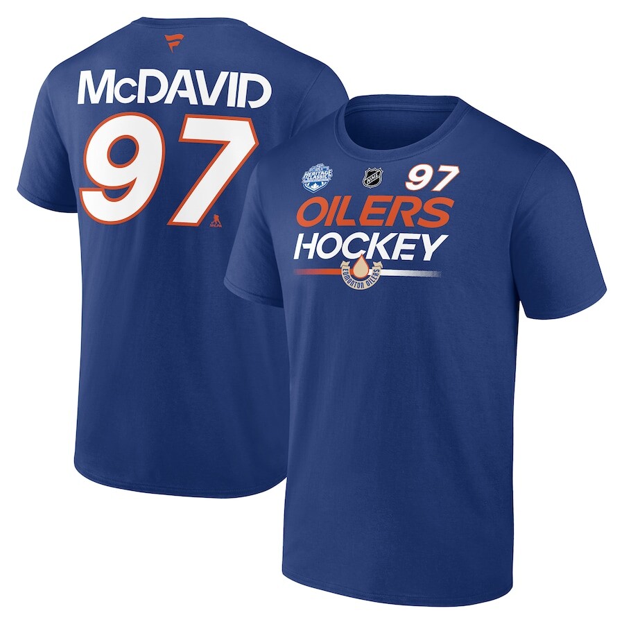 

Футболка с коротким рукавом Fanatics Branded Edmonton Oilers, синий