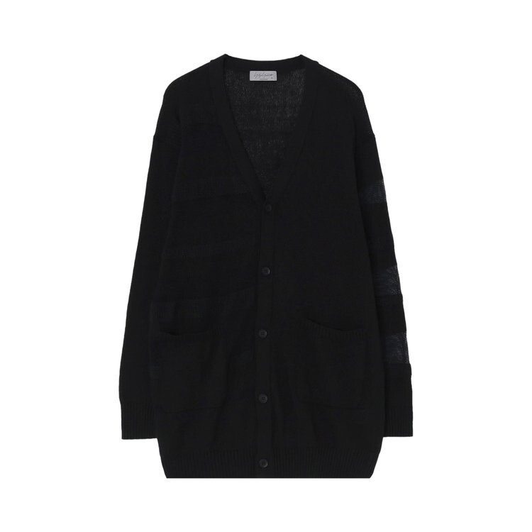 

Кардиган Yohji Yamamoto Pour Homme Border Cardigan, черный