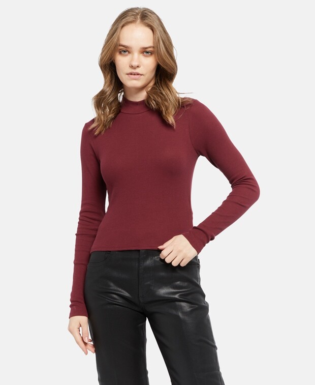 

Топ с длинными рукавами, упаковка 2 шт. Hollister, бордовый