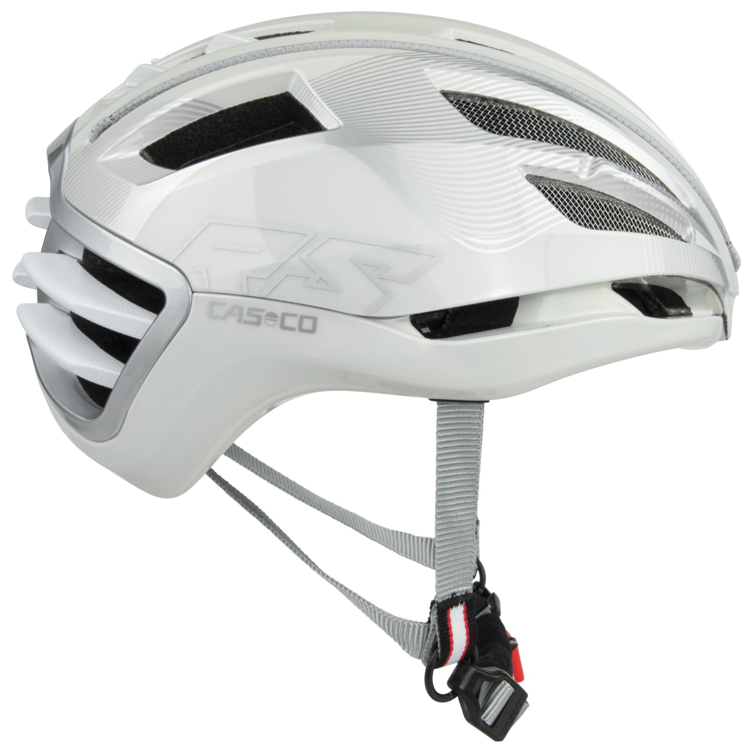 Велосипедный шлем Casco Speedairo2, цвет White/Silver шлем дьявольские звуковые украшения длинные короткие разноцветные фотомагнитные аксессуары для велосипедного шлема