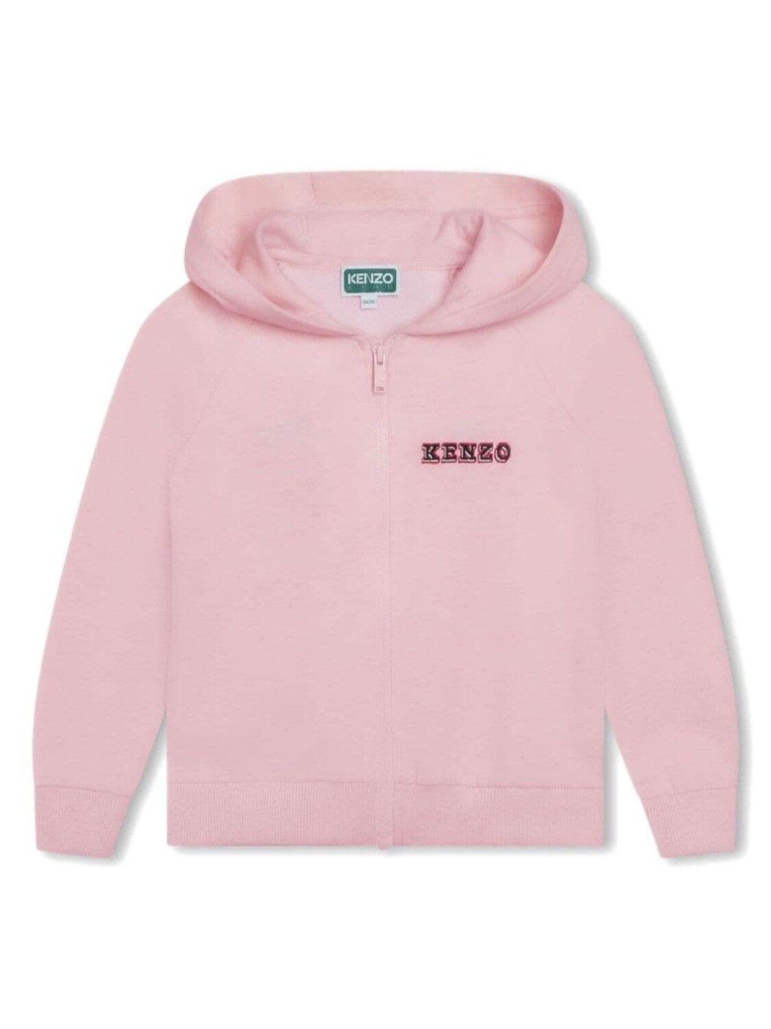 

Kenzo Kids худи на молнии с вышитым логотипом, розовый