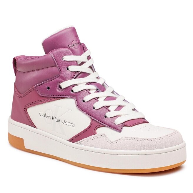 

Кроссовки Calvin Klein Jeans BasketCupsole Mid, фиолетовый/белый