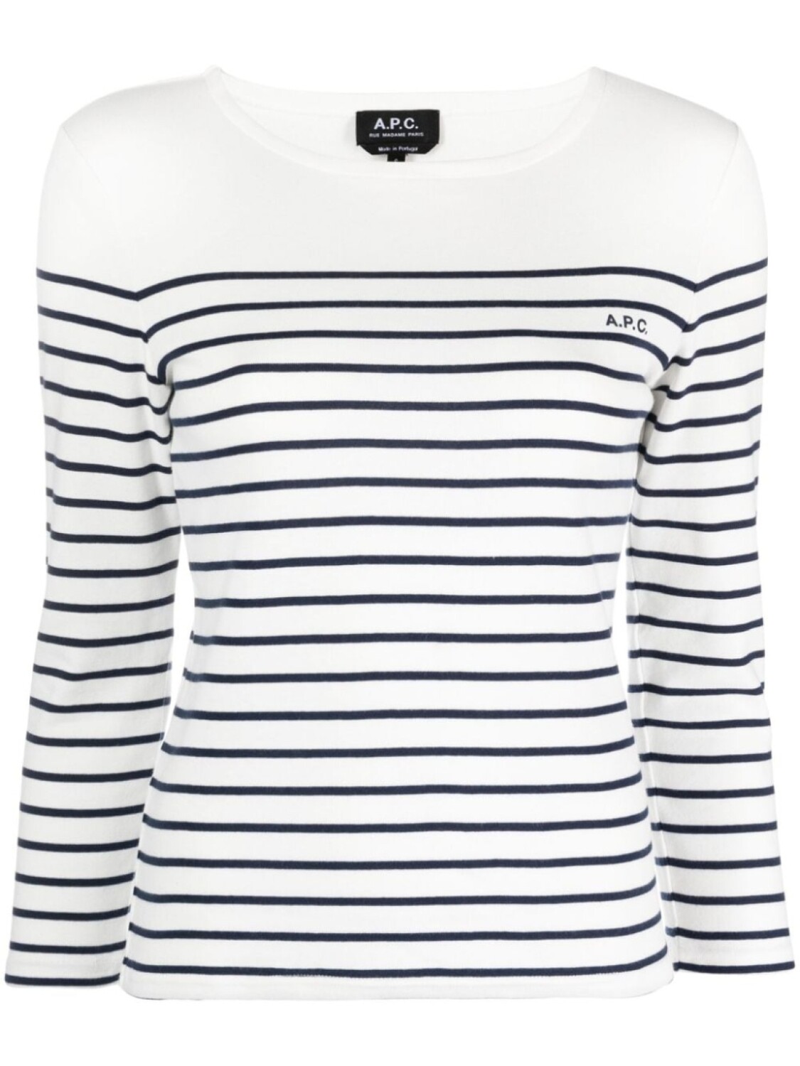 

A.P.C. полосатая футболка с длинными рукавами, белый