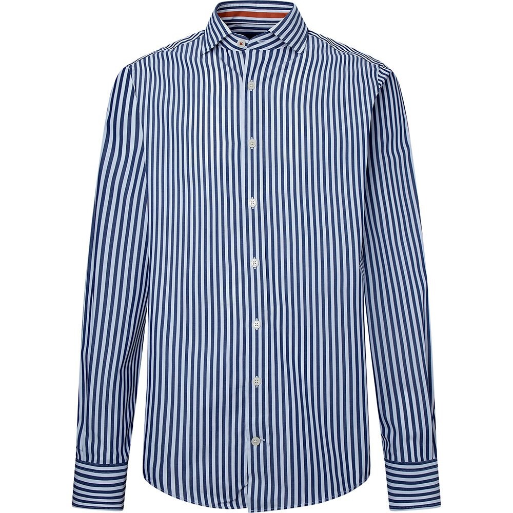 

Рубашка с длинным рукавом Hackett Bold Stripe Selvedge, синий