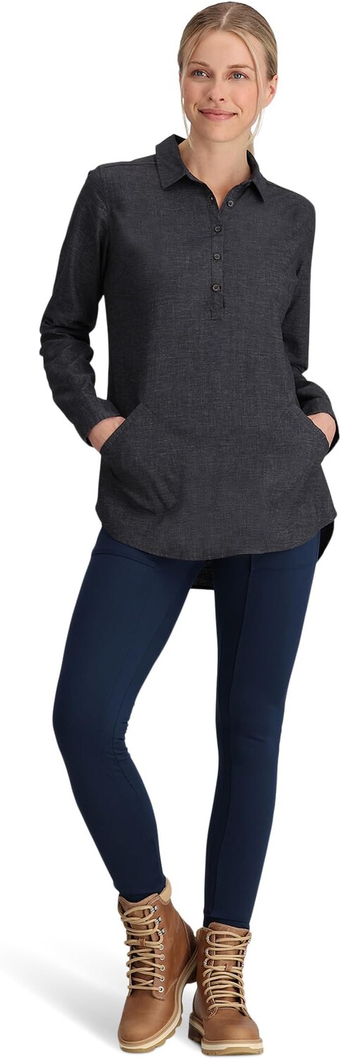 

Рубашка Hemp Chambray Long Sleeve Royal Robbins, темно-синий