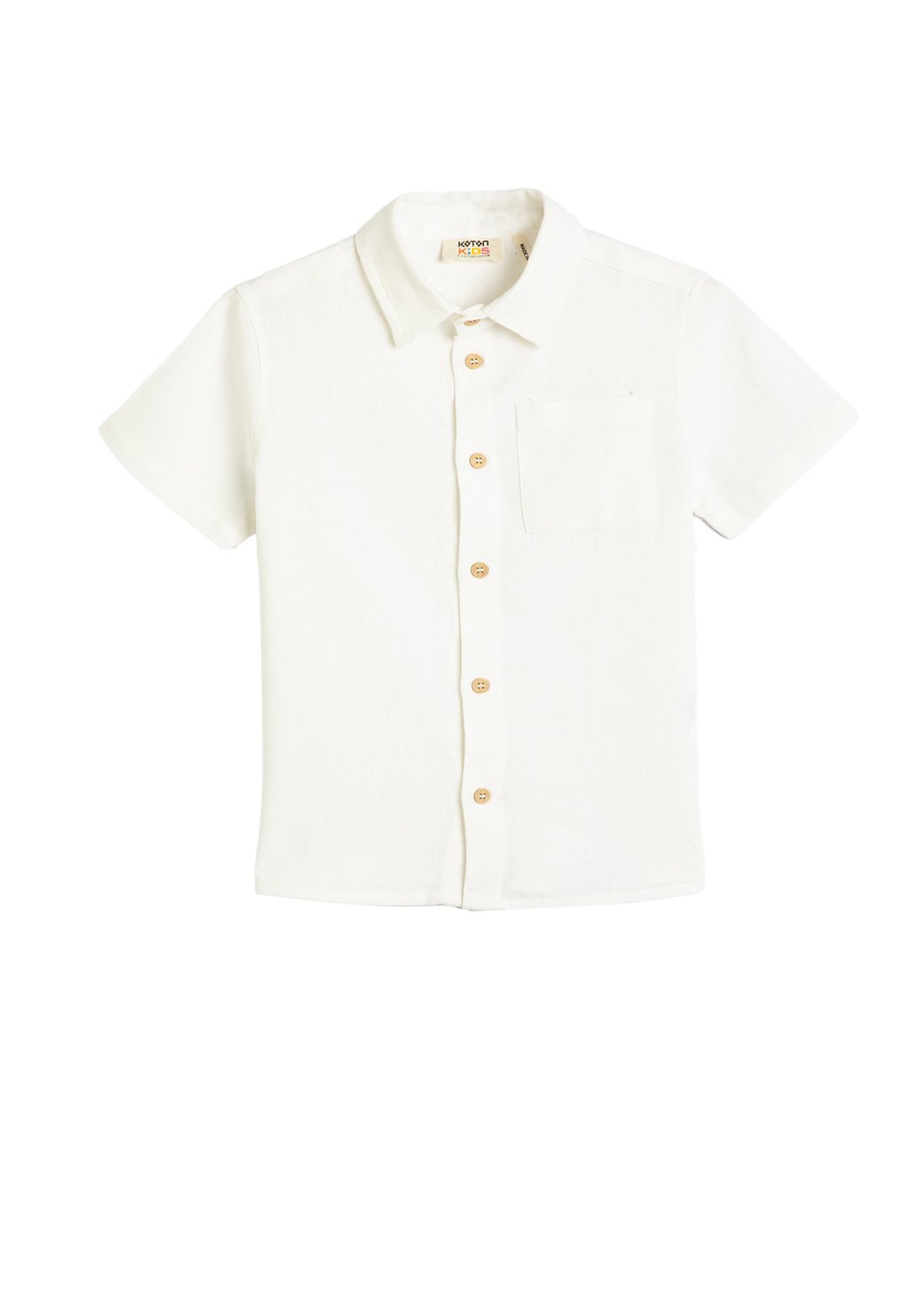 Рубашка SHORT SLEEVE POCKET DETAIL Koton, цвет white брюки drawstring pocket detail koton цвет beige