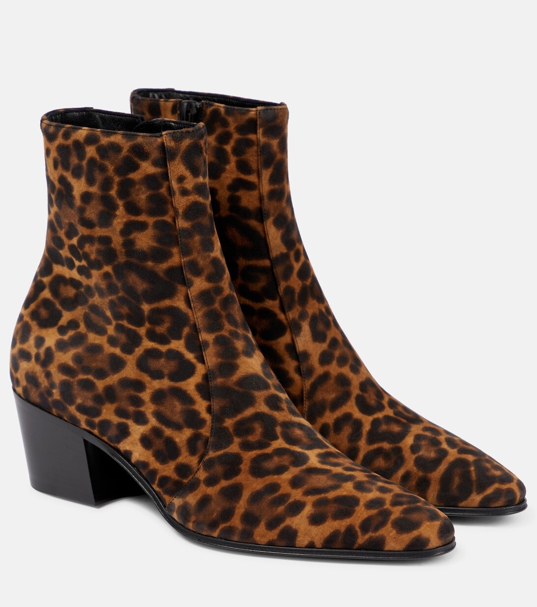 

Замшевые ботильоны Vassili 60 Saint Laurent, коричневый