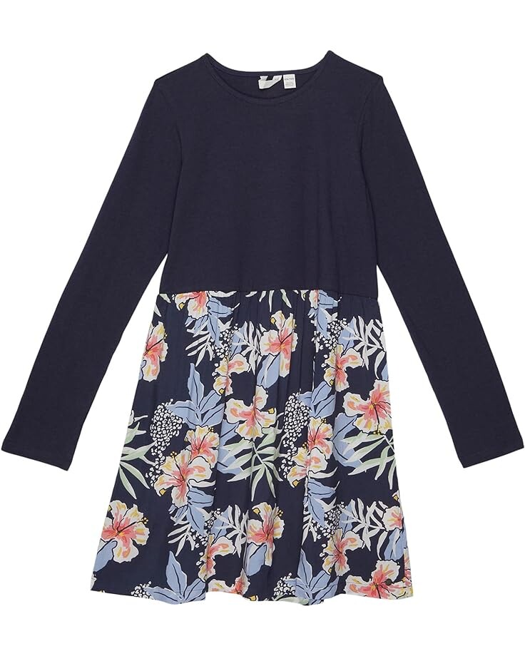 

Платье Roxy L.A. Baby Long Sleeve Dress, цвет Mood Indigo/Wild Floral