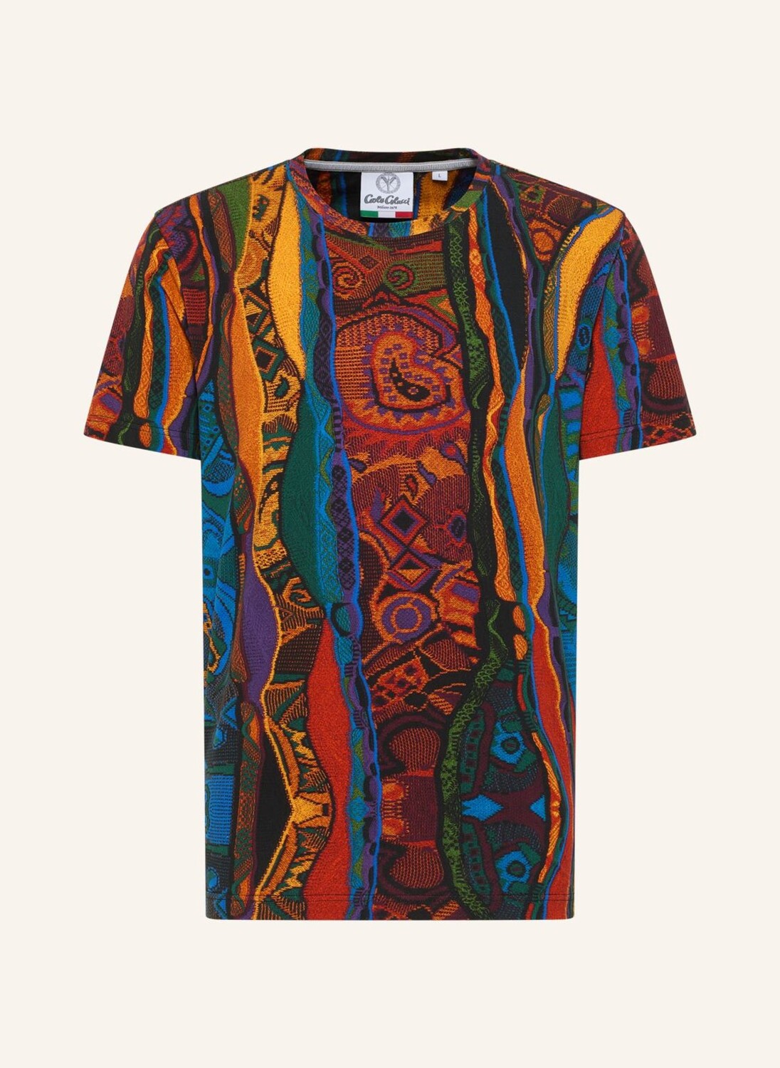 

Футболка CARLO COLUCCI Knit Print DE PRETIS, черный