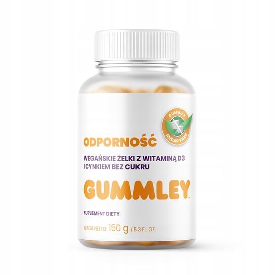 

Gummley, Желе Immunity Vit D, цинк без сахара, 150 г Inna marka