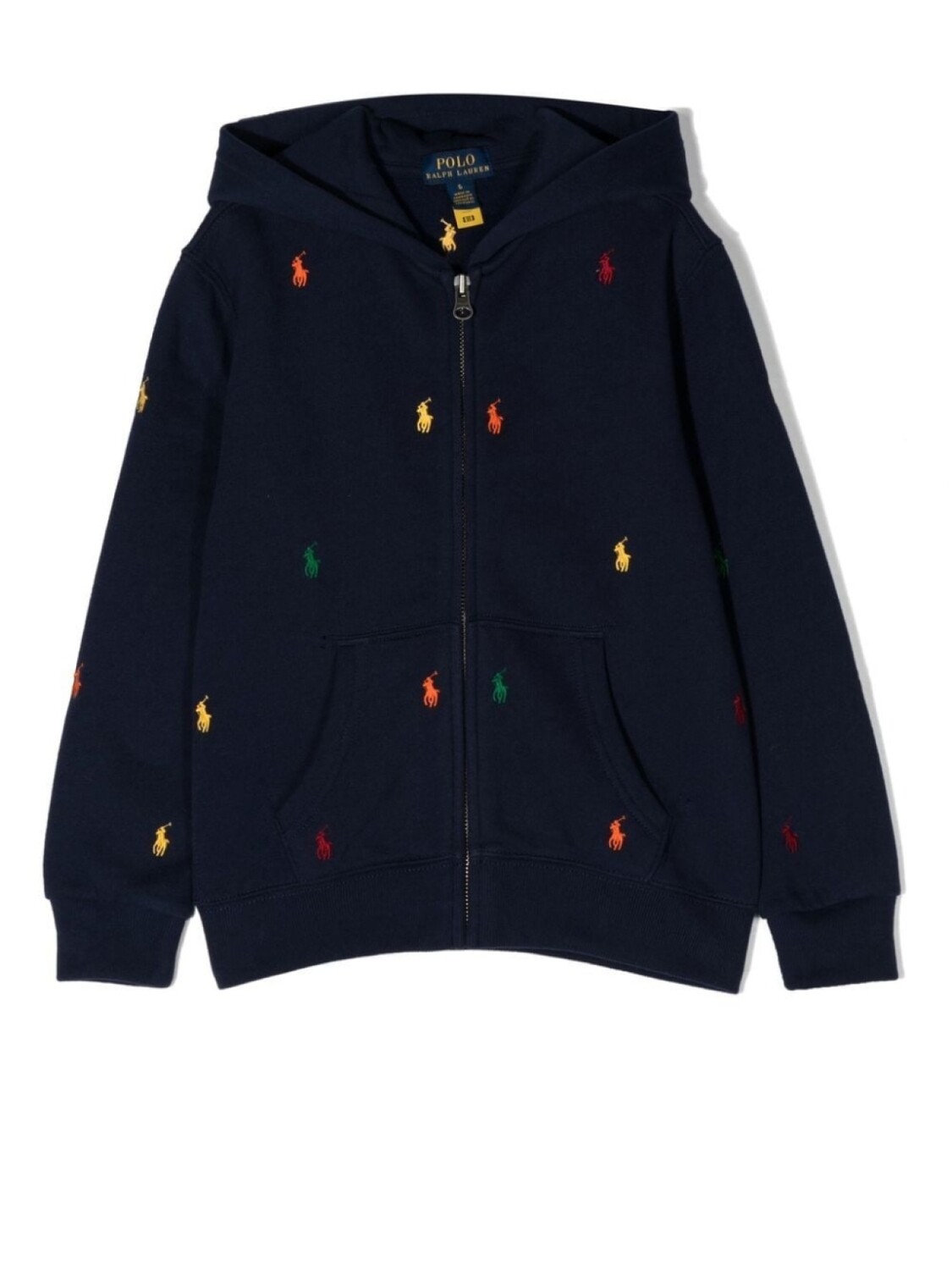 

Ralph Lauren Kids худи на молнии с вышивкой Polo Pony, синий