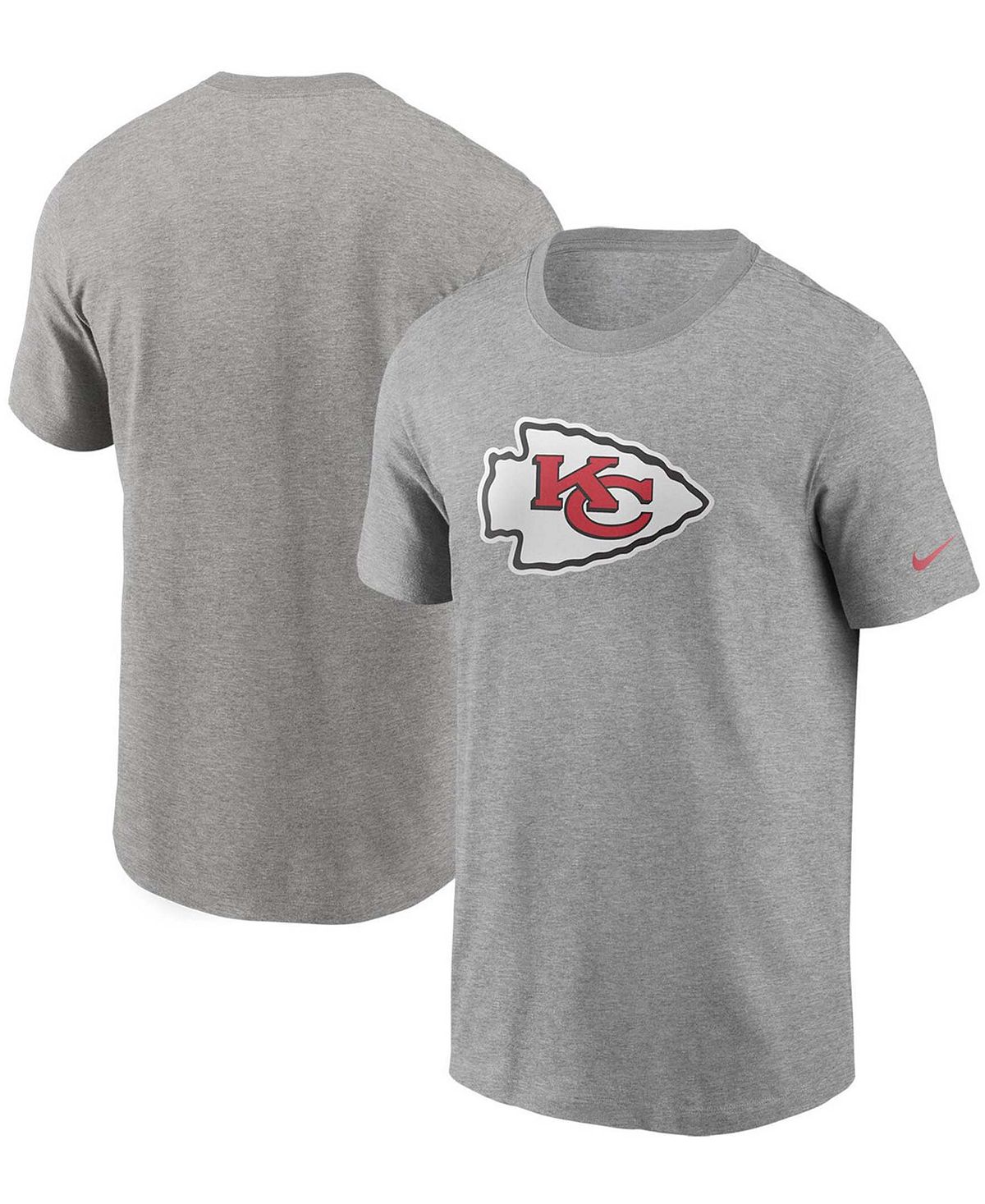 

Мужская серая футболка с логотипом Kansas City Chiefs Primary Logo Nike