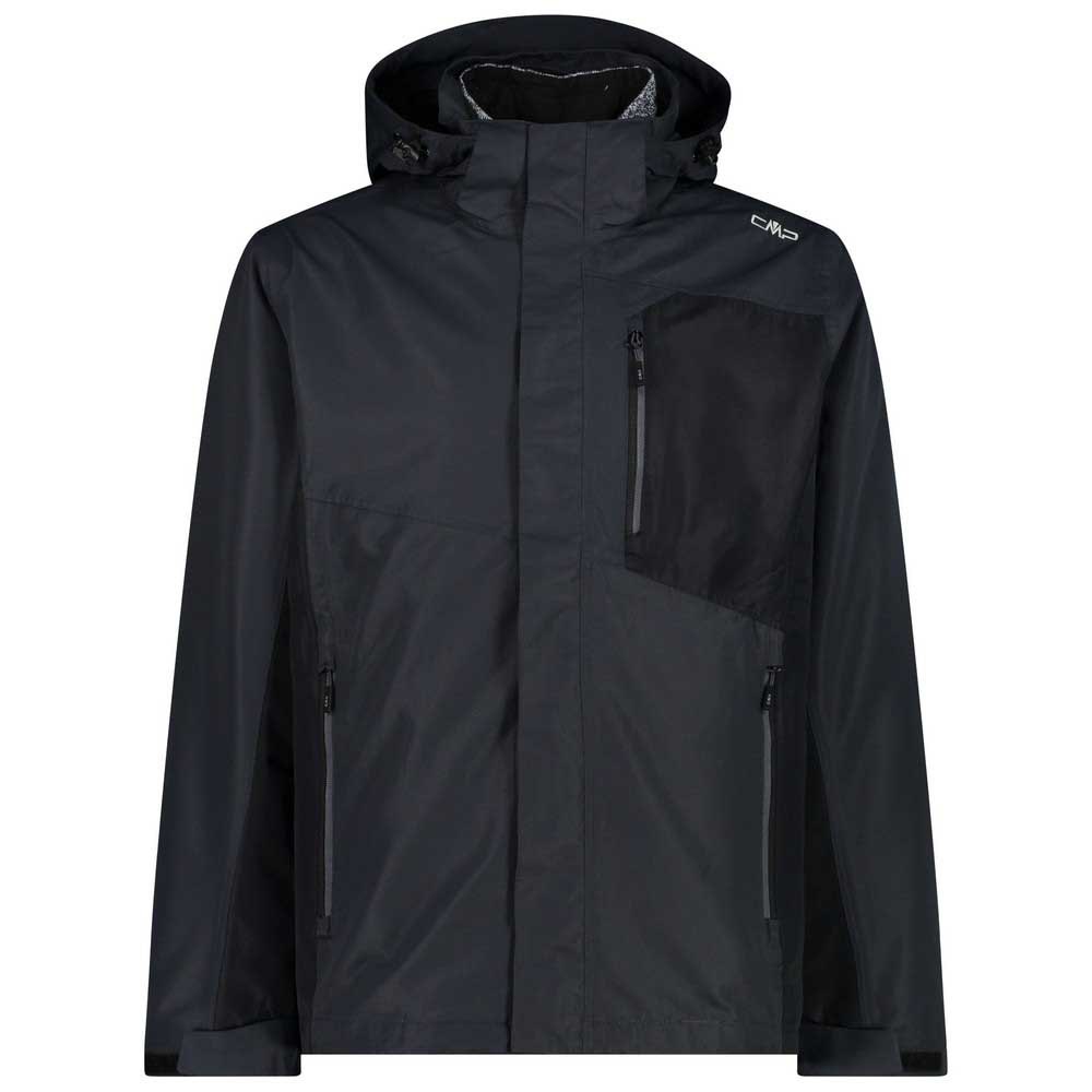 Куртка CMP Zip Hood Detachable Inner 31Z1587D, черный двойная куртка cmp jacket zip hood detachable inner taslan цвет nero