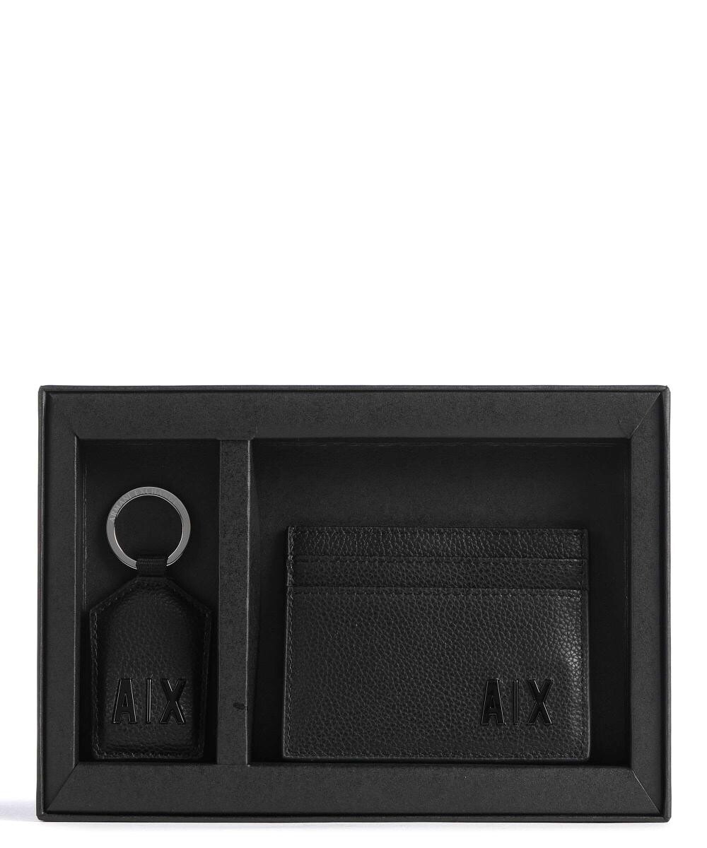 

Кошелек из зерненой кожи Armani Exchange, черный
